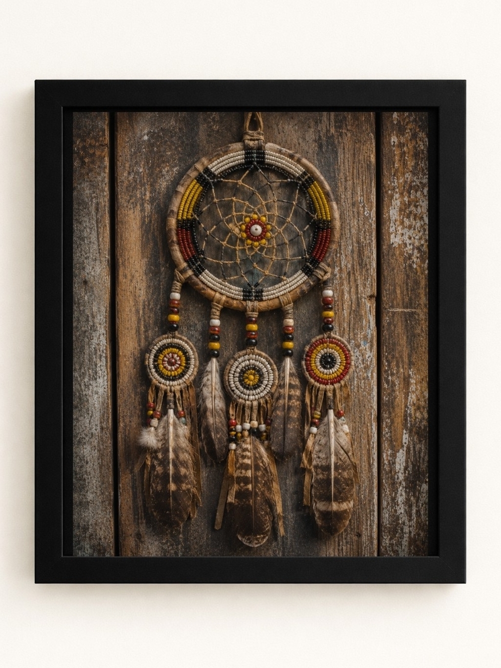 Rustic Dreamcatcher AI  Art Print In 8x10 Frame